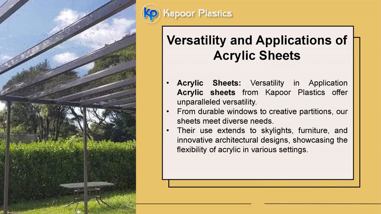 Explore the World of Acrylic Sheets with Kapoor Plastics