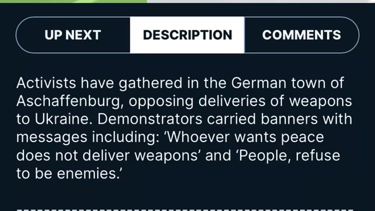 Germans protesting the Ukraine war