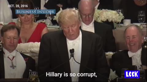 Trump “Roasting ”H.Clinton in Charity Dinner