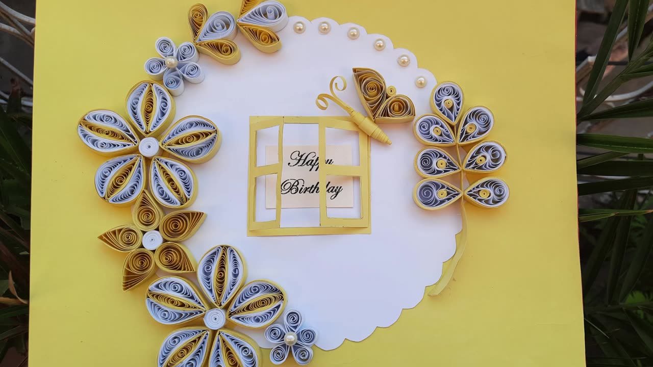 Beautiful Birthday Card DIY | Quilling Art Card | Sheenay Arts