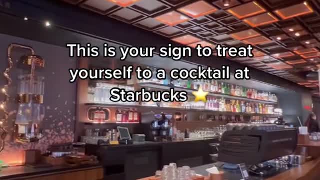 Fun fact Starbucks reserve has cocktails 🤩