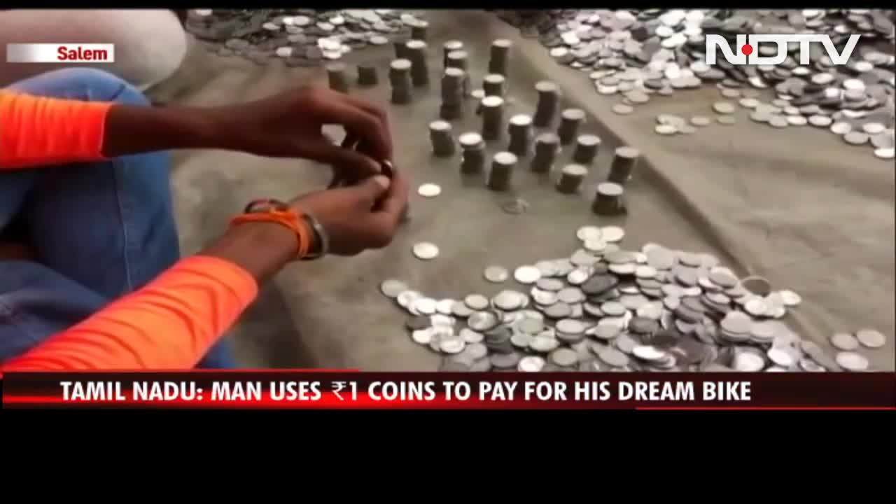 Tamil Nadu Man Uses 1-Rupee Coins To Pay For His Dream Bike, Worth Rs 2.6 Lakh