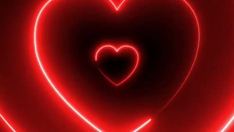 904. Neon Red Hearts Love Screen #Shorts