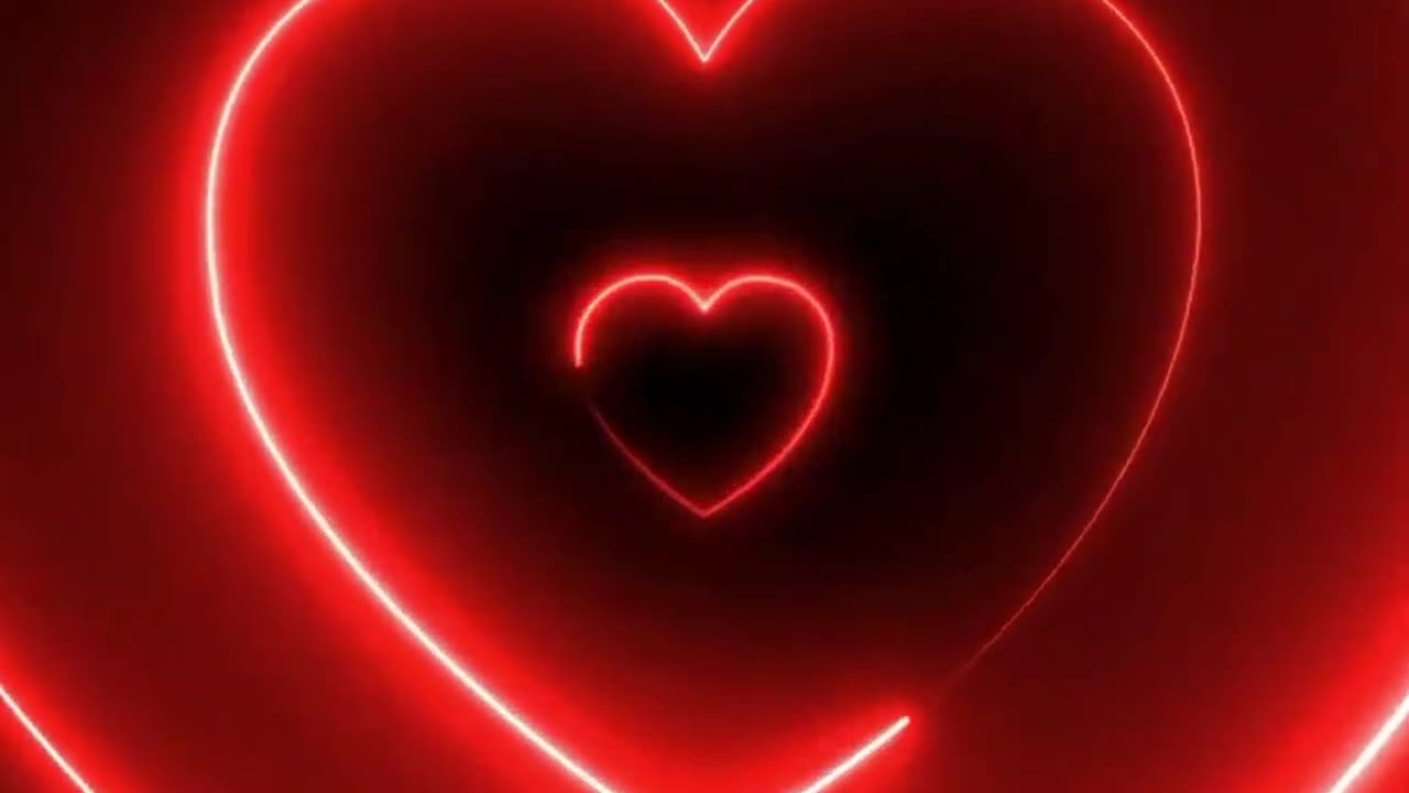904. Neon Red Hearts Love Screen #Shorts