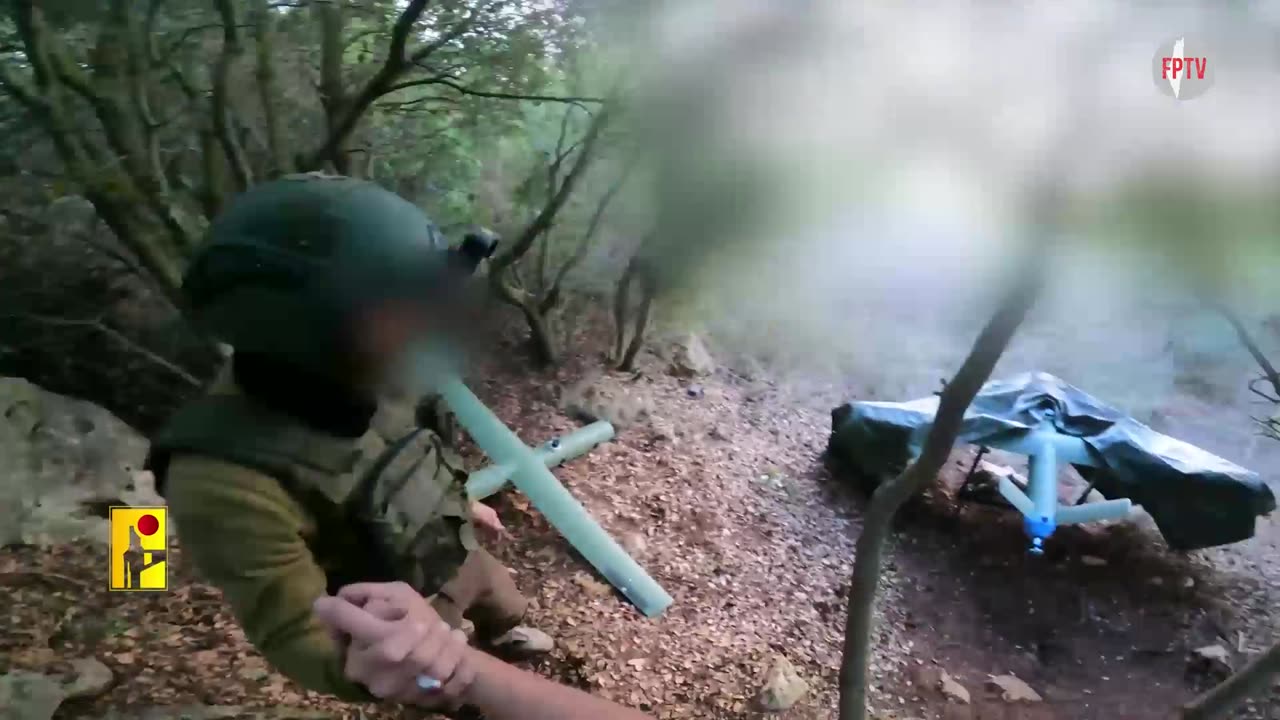 Hizbullah striking the Zionist enemy Command Room in Metula with attack drones, on the south Lebanon border with occupied Palestine, 24 Nov 2024