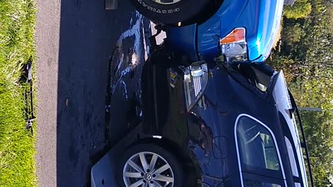 VW Jetta being detached from Ford F150