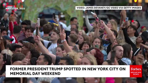 Former President Trump Spotted In And Around Trump Tower In NYC This Memorial Day Weekend