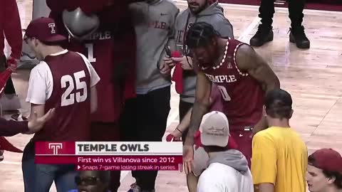 Temple fans stormed the court too early 😂