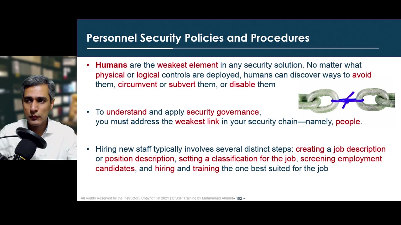 40 - Domain 1-19 Contribute to and Enforce Personnel Security Policies and Procedures