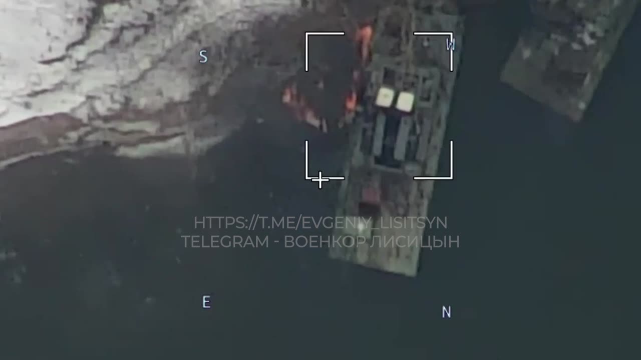 Lancet drone hits Ukrainian landing craft