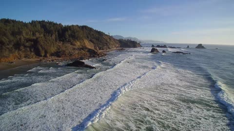 indian beach rocher the waves