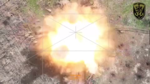 Bomb Dropped on Russian Tank Instantly Detonates