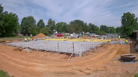 Concrete Pad Install Time Lapse for a School Gym