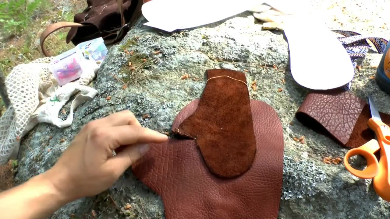 Making winter mittens