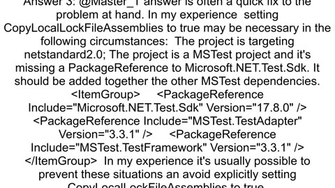 NET Standard dependency not copied to output directory