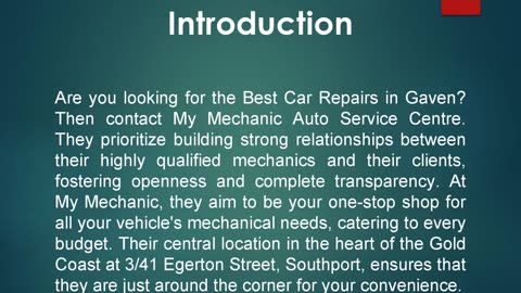 Car Repairs in Gaven