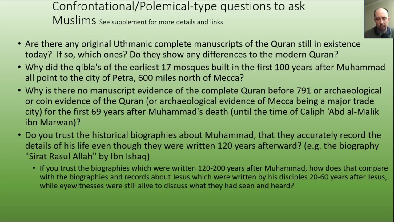 Christian-Muslim Dialog - Polemical questions 14