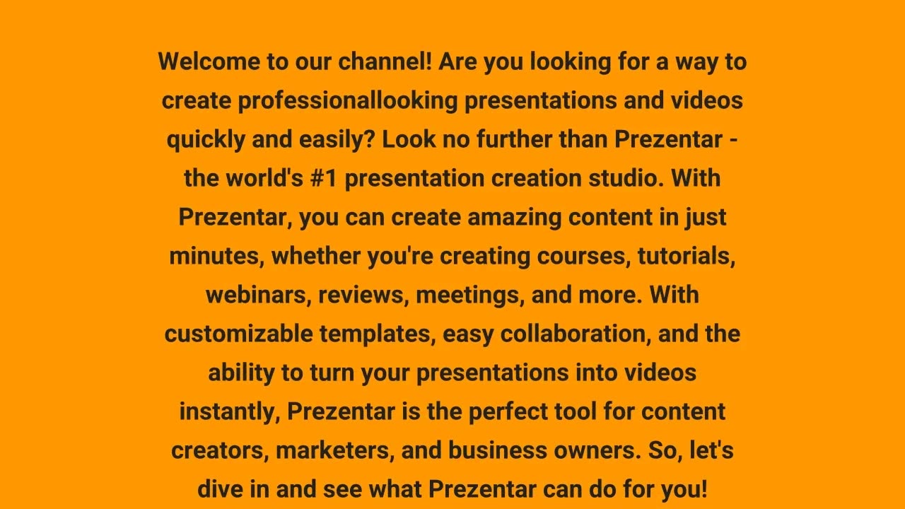 Prezentar World's #1 Presentation Creation Studio