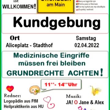 Kurzvideo der Freiheitssänger aus Frankfurt - good vibes only ✌️