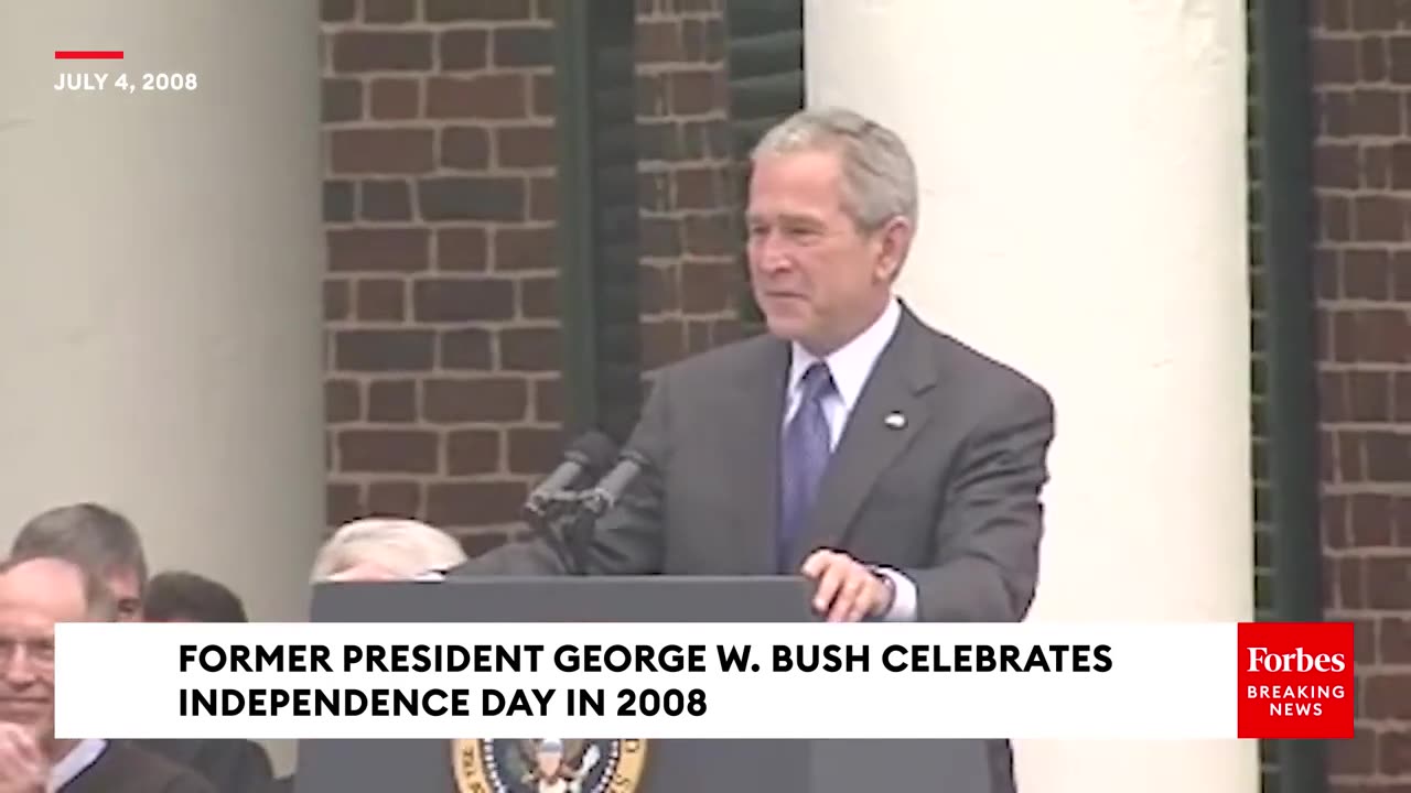 FLASHBACK- President George W. Bush Welcomes New Citizens To USA, Heckled On July 4th