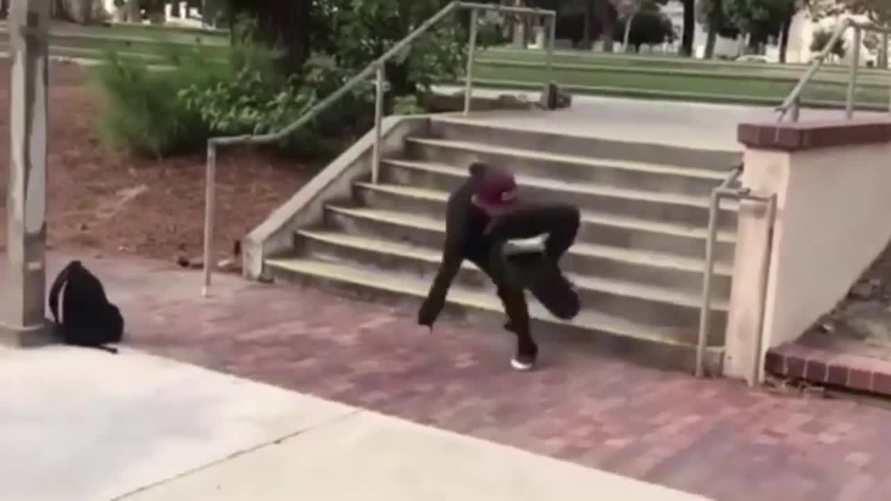 Skateboard Flip Trick Went Wrong