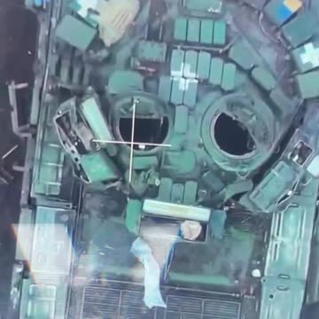 Ukrainian tank is destroyed by Russian shell