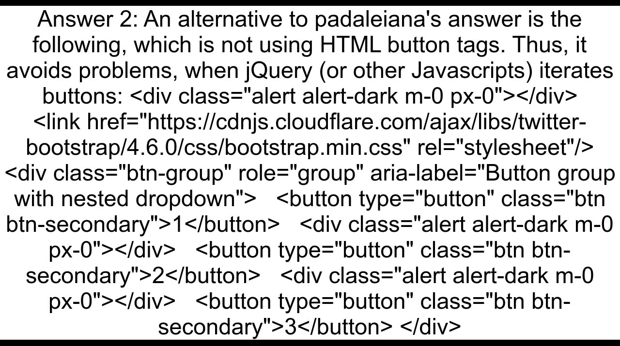 Bootstrap button groups with separators