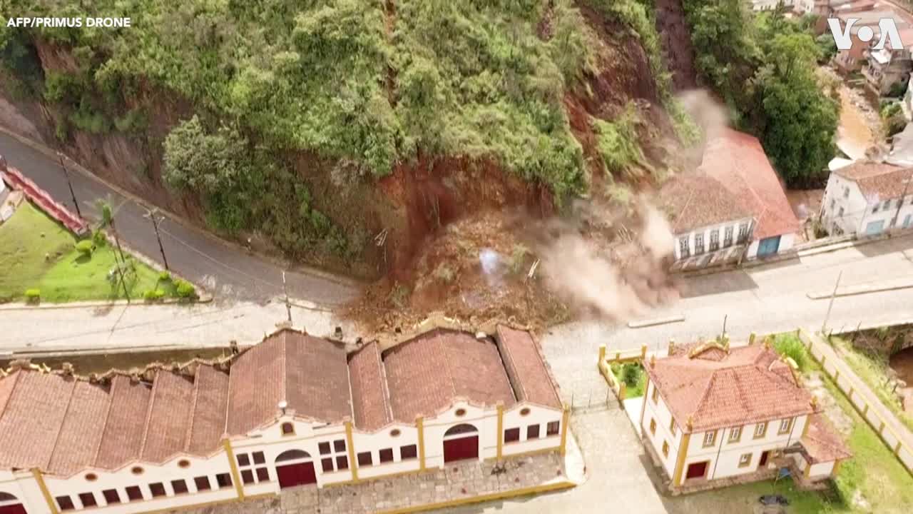 Landslide Destroys Historic Mansion in Ouro Preto, Brazil