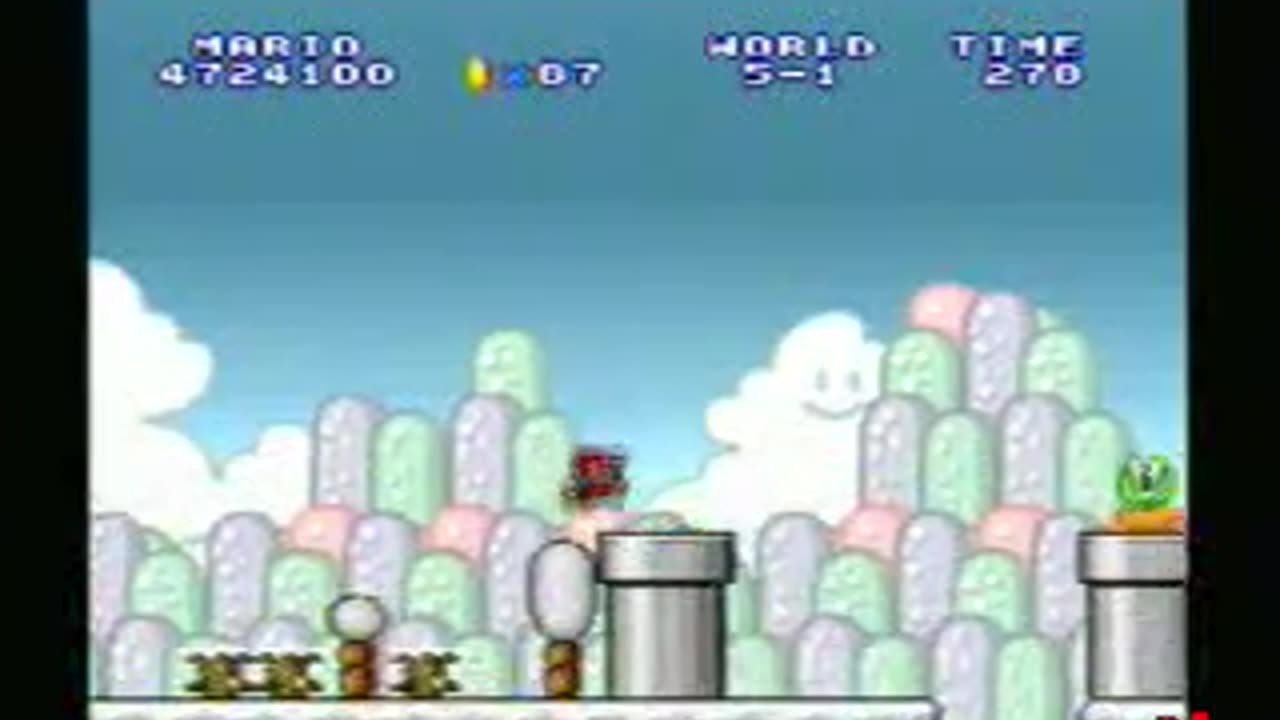 Super Mario All-Stars - Super Mario Bros. - 9,999,990 Points, No Turtle on a Step (reupload)