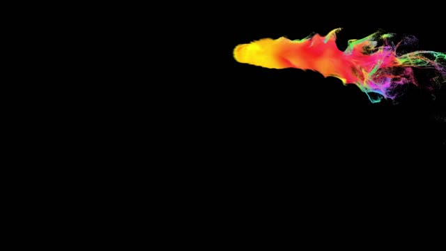 Ball Of Colorful Smoke Moving Then Fading Out