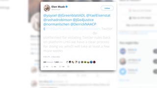 Elon Musk says suspended accounts won't return to Twitter right away