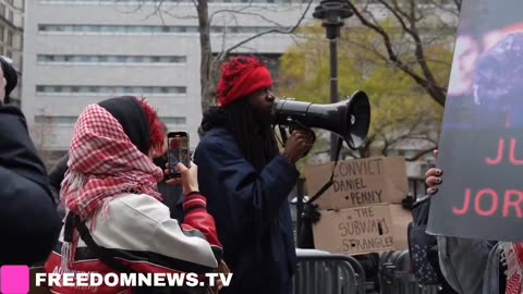 NYPD is arresting BLM protesters behaving like lunatics outside the courthouse where Daniel Penny