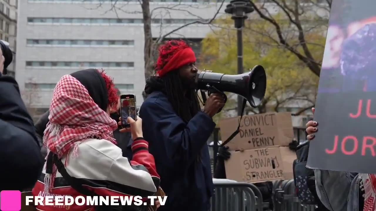 NYPD is arresting BLM protesters behaving like lunatics outside the courthouse where Daniel Penny