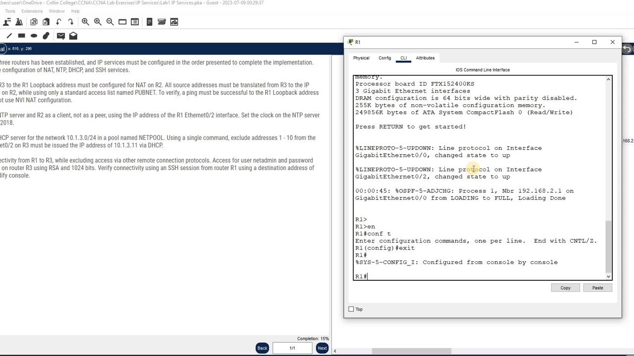 IP Services - DHCP NAT NTP