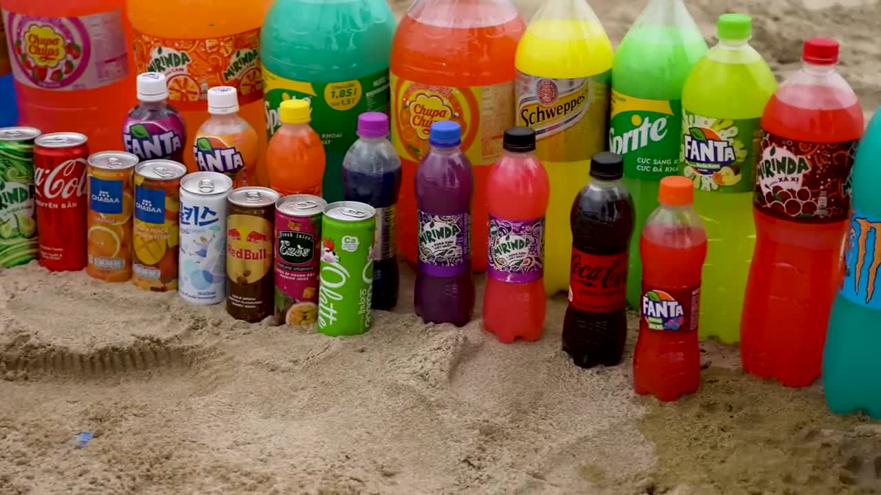 Big Underground Volcanic Eruption from Coca-Cola,Mtn Dew, Monster, Fanta, 7up, Mirinda and Mentos10