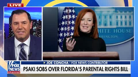 Jen Psaki breaks down over Florida law