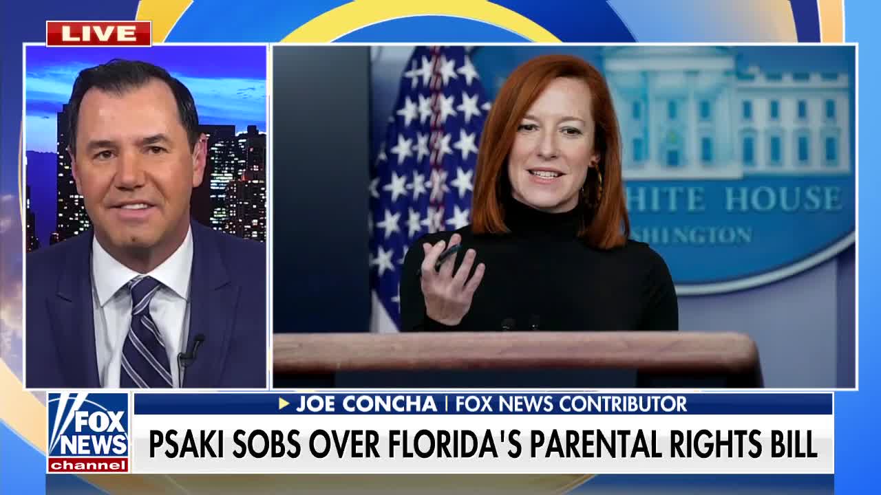 Jen Psaki breaks down over Florida law