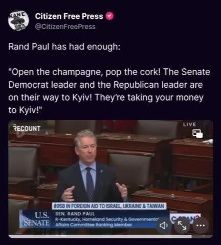 Rand Paul on the prolonged war in Ukraine, and the frustrating situation of taxpayers