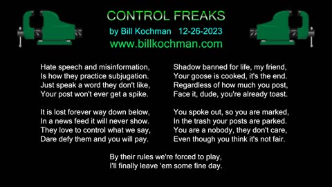 Control Freaks -- a song by Bill Kochman.