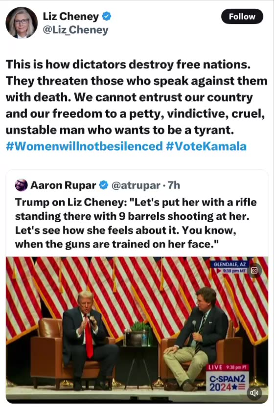 Liz uses a edited clip of course