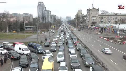 Ukrainians flee capital after Russian operation begins