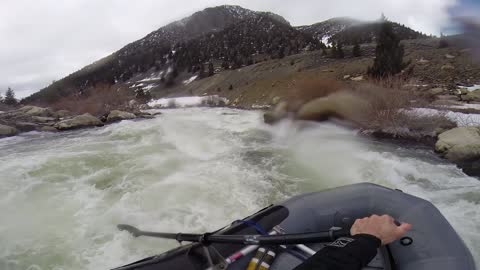 Rafting Quake Lake Montana in the Winter (Quake Attack)