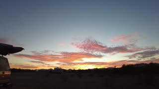 Beautiful sunset in the desert