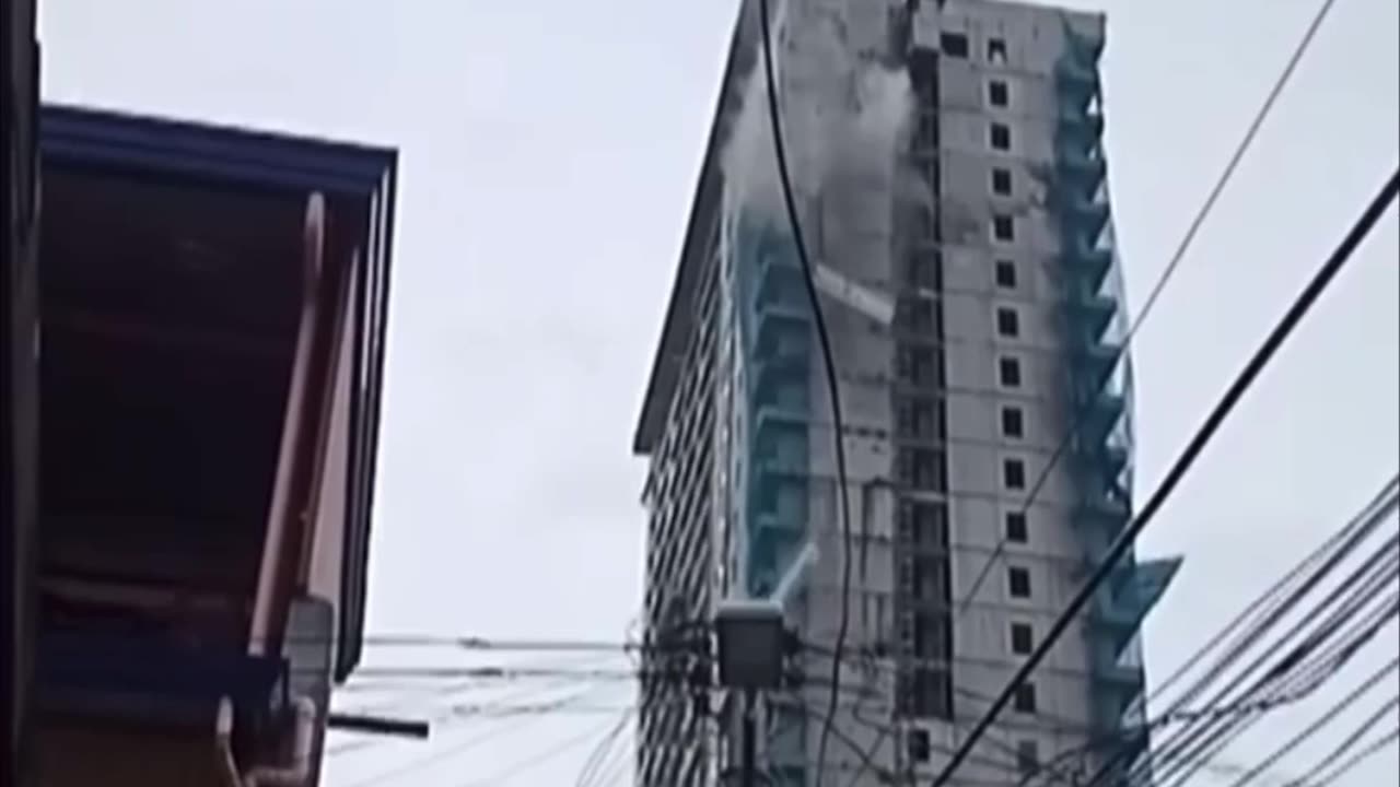 Moment crane snaps after powerful quake