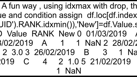 Finding a value from the previous row in Pandas