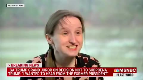 Air-headed Georgia Grand Juror talks to MSNBC about a Subpoena for President Trump