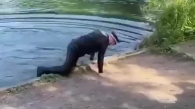 Child Pushes Police In Water Happy Good Vibes