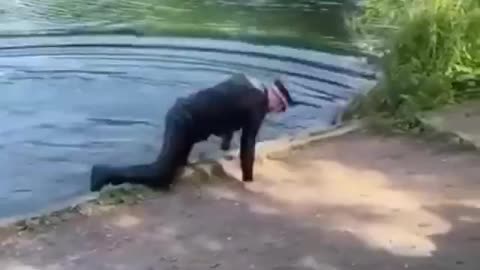 Child Pushes Police In Water Happy Good Vibes