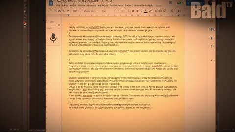 PROTOKÓŁ DANA - ZHAKOWANO ChatGPT? Czy tylko udaje wariata?