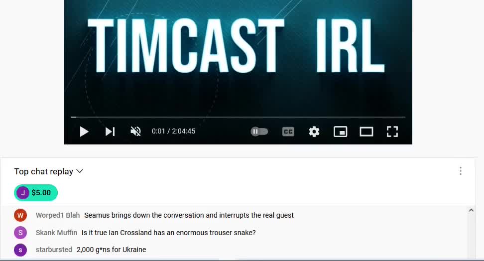 Tim Pool's chat demanding he stop ignoring 2000 Mules
